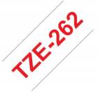 Brother TZe-262, bílá / červená (36mm, laminovaná)