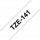 Brother TZe-141, průsvitná / černá (18mm, laminovaná)