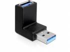 USB redukce USB 3.0 A(M) - USB A(F) 90° vertikálně