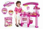 G21- Dětská kuchyňka velká s příslušenstvím růžová