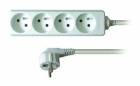 Kabel 250V/10A prodlužovací přívod 2m, 4 zásuvky, bez vypínače