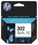 HP 302 Tri-color Original Ink Cartridge, F6U65AE