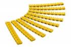 Kabelový značkovač, písmena A-C, 90ks, žlutý, 2.5mm