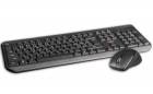 Klávesnice C-TECH WLKMC-01, bezdrátový combo set s myší, černý, USB, CZ/SK