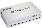 PremiumCord HDMI matrix switch 4:4 , rozlišení 4Kx2K khswit44a
