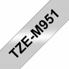 Brother TZE-M951, stříbrná matná/černá (24mm,laminovaná)