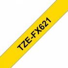 Brother TZe-FX621, žlutá / černá, 9 mm, s flexibilní páskou