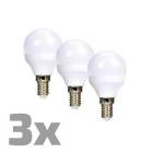 ECOLUX LED žárovka 3-pack , miniglobe, 6W, E14, 3000K, 450lm, 3ks