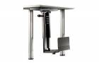 Držák PC pod desku stolu, možnost otočení, stříbrný, 30kg