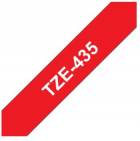 Brother TZe-435, červená / bílá (12mm, laminovaná)