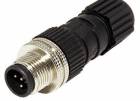 Průmyslový konektor M12 5pin (M), kód A, letovací