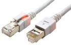 EasyLan S/FTP patchkabel kat.6, 0,5m, se světelnou identifikací, šedý