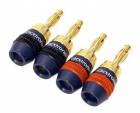 Clicktronic Konektory "banánek" pro reproduktory, set 2x 2ks, zlacené
