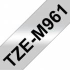 Brother TZe-M961, stříbrná matná/černá (36mm, laminovaná)