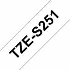 Brother TZe-S251, bílá / černá (24mm, laminovaná, extrémně adhezivní)