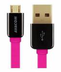 AVACOM MIC-40P kabel USB - Micro USB, 40cm, růžová