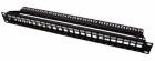Patchpanel 19'' kat. 6 STP, 24p, neosazený, černý