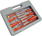Nářadí Set 7ks elektrikářských šroubováků + zkoušečka napětí v kufříku