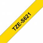 Brother TZe-S621, žlutá / černá (9mm, laminovaná, extrémně adhezivní)