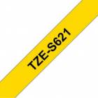Brother TZe-S621, žlutá / černá (9mm, laminovaná, extrémně adhezivní)