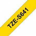 Brother TZe-S641, žlutá / černá (18mm, laminovaná, extrémně adhezivní)