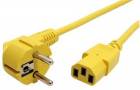 Roline Kabel síťový, CEE 7/7(M) - IEC320 C13, 1,8m, žlutý