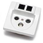 TV/FM/SAT/RJ45/RJ11 zásuvka koncová