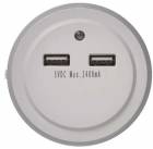 Emos LED noční světlo P3313 do zásuvky s 2x USB