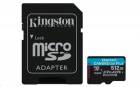 Kingston karta 512GB micro+ADP SDXC Canvas Go! Plus 170R A2 U3 V30