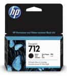 HP 712 38-ml Black DesignJet Ink Cartridge, 3ED70A