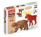 Quercetti - Tecno Puzzle 3D - medvěd a los 00542 