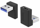PremiumCord zahnutá 90° redukce USB-C Female na USB3.0 typ A Male kur31-27