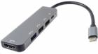 PremiumCord USB-C na HDMI + USB3.0 + 2x USB2.0 + PD(power delivery) adaptér