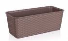 Truhlík samozavlažovací Rattan 40 cm, světle hnědý