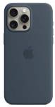 Apple Silikonový kryt s MagSafe pro iPhone 15 Pro Max, bouřkově modrá