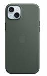 Apple kryt z tkaniny FineWoven s MagSafe na iPhone 15 Plus, listově zelená