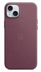 Apple kryt z tkaniny FineWoven s MagSafe na iPhone 15 Plus, morušově rudá