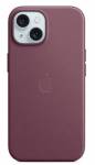 Apple kryt z tkaniny FineWoven s MagSafe na iPhone 15, morušově rudá