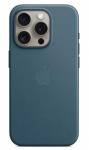 Apple kryt z tkaniny FineWoven s MagSafe na iPhone 15 Pro, tichomořsky modrá