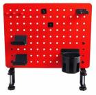 Děrovaná deska (pegboard) pro kancelář / hráče, červená