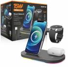 ALIGATOR bezdrátová nabíjecí stanice Smart Station S 3v1, 15W, černá