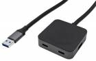 USB 5Gbps (USB 3.0) Hub, 2x USB A 3.0 +2x USB C, s kabelem 5m