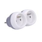 Solight P104 rozbočka, 2x 10A, bílá-šedá