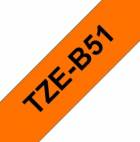 Brother TZe-B51, signální oranžová / černá (24mm, laminovaná)