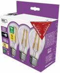 Emos LED žárovka Filament A60 / E27 / 5 W (75 W) / 1 060 lm / teplá bílá 3ks