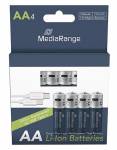 MediaRange nabíjecí USB-C Li-Ion baterie Mignon AA, 1,5V, 1400 mAh, 4ks
