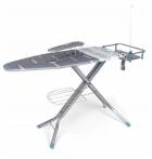 BRILANZ Žehlící prkno PROFESSIONAL 130 x 48 cm s el. zásuvkou, stříbrné
