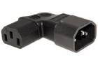 Redukce IEC320 C14 - IEC320 C13, lomená vlevo