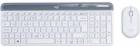 Logitech MK470 Slim Wireless Combo, CZ/SK - bílá