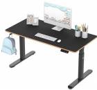 Dětský pracovní stůl, elektricky nastavitelná výška, 120X60 cm, 55-81 cm, PULSAR, černý, ULTRADESK